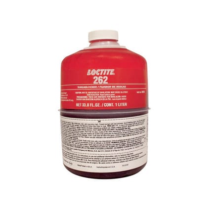 漢高樂(lè )泰 262亞克力厭氧膠 Threadlocker 紅色 1升 瓶裝